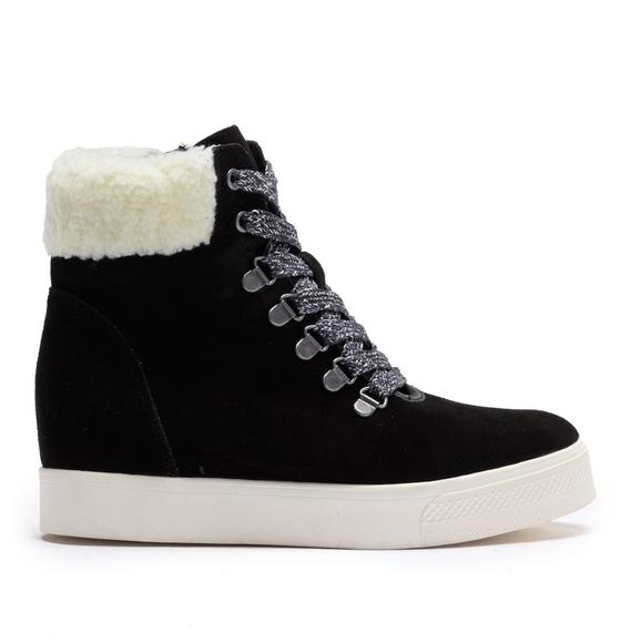 Steve Madden Shoes - Steve Madden | Waren Wedge Faux Shearling Sneaker